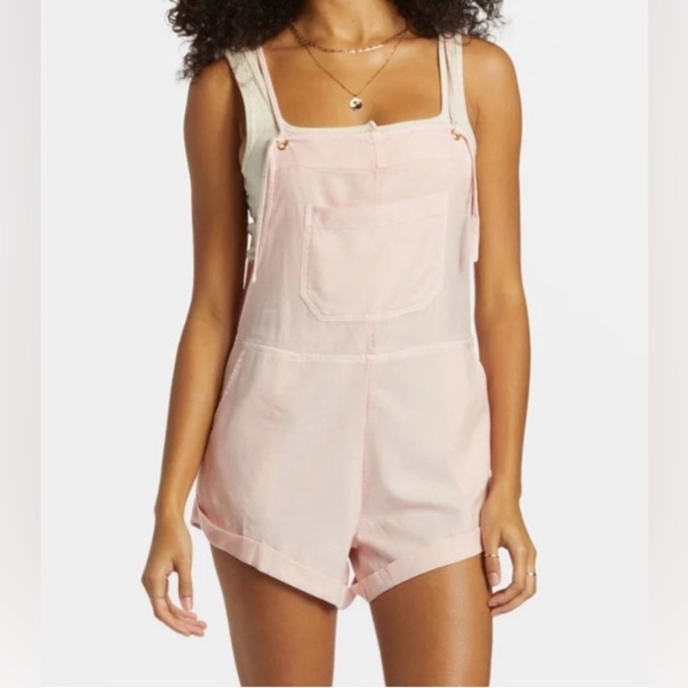 Billabong Wild Pursuit Overall Romper in Feelin' Peachy NWT - L